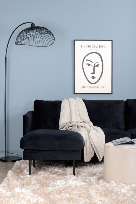 Zoom Chaiselongue Sofa - schwarz/Polyester - Samt - Chaiselongue Sofas - ALVAHOME