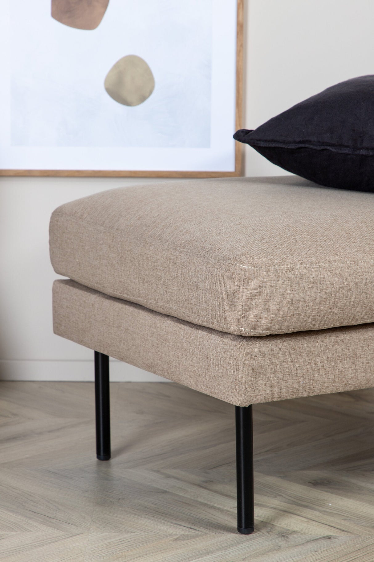Zoom Ottoman - braun/Polyester - Ottomane / Poufs - ALVAHOME