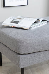Zoom Ottoman - grau/Polyester - Ottomane / Poufs - ALVAHOME