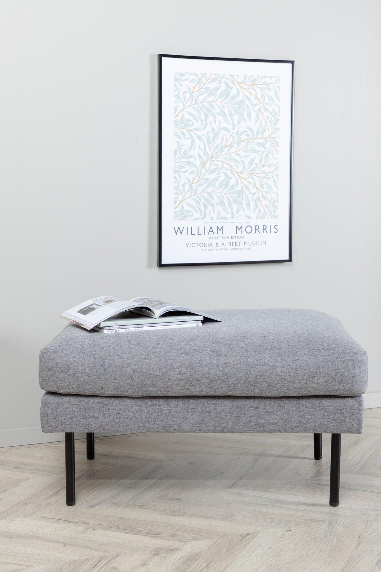 Zoom Ottoman - grau/Polyester - Ottomane / Poufs - ALVAHOME
