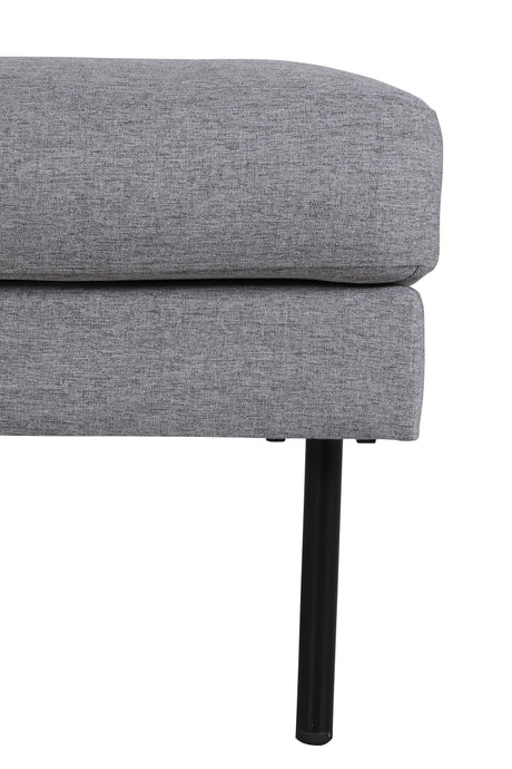 Zoom Ottoman - grau/Polyester - Ottomane / Poufs - ALVAHOME
