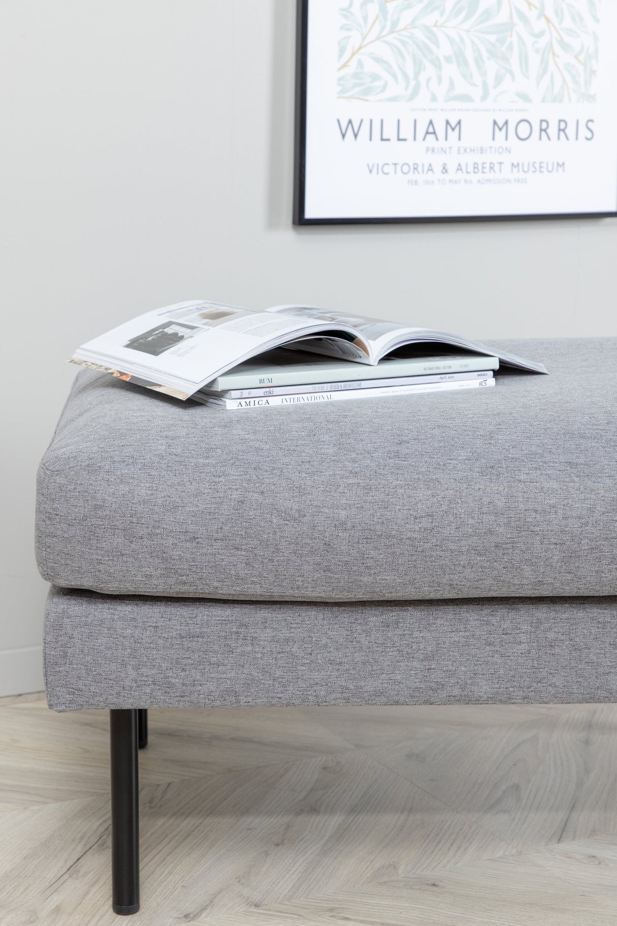 Zoom Ottoman - grau/Polyester - Ottomane / Poufs - ALVAHOME