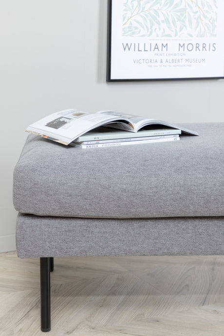 Zoom Ottoman - grau/Polyester - Ottomane / Poufs - ALVAHOME