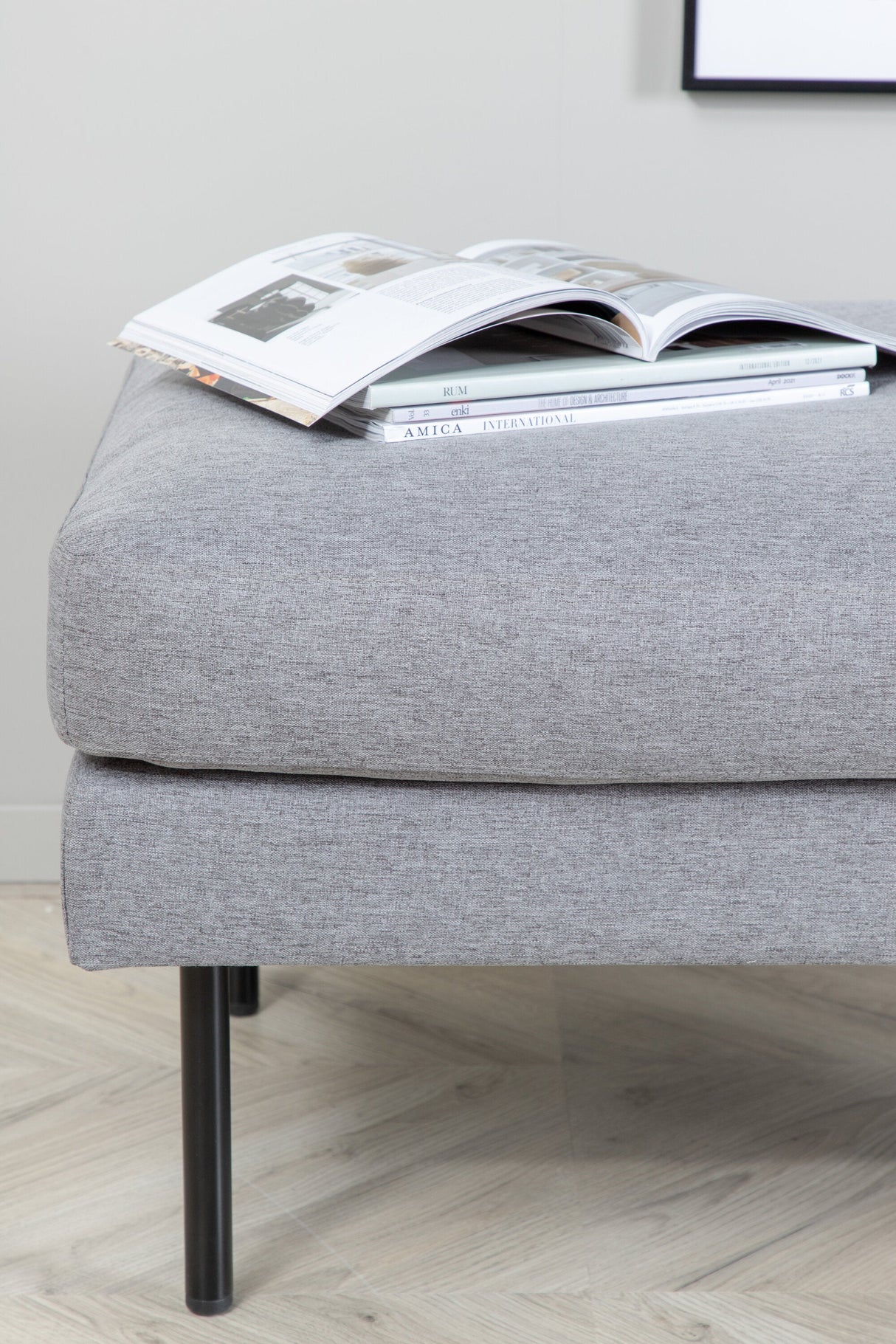 Zoom Ottoman - grau/Polyester - Ottomane / Poufs - ALVAHOME