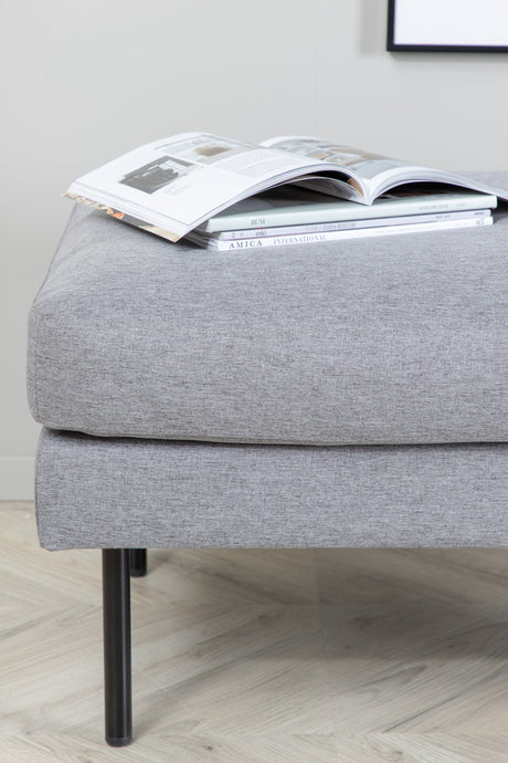 Zoom Ottoman - grau/Polyester - Ottomane / Poufs - ALVAHOME
