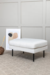 Zoom Ottoman - hellbeige/Polyester - Ottomane / Poufs - ALVAHOME