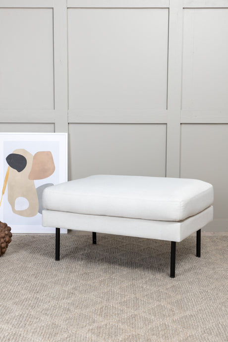 Zoom Ottoman - hellbeige/Polyester - Ottomane / Poufs - ALVAHOME