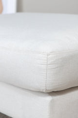 Zoom Ottoman - hellbeige/Polyester - Ottomane / Poufs - ALVAHOME