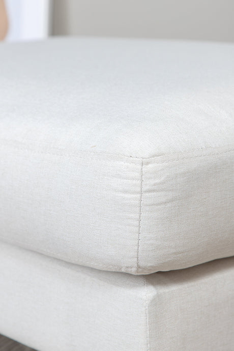 Zoom Ottoman - hellbeige/Polyester - Ottomane / Poufs - ALVAHOME