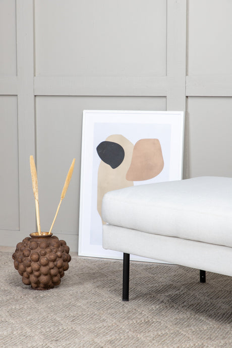 Zoom Ottoman - hellbeige/Polyester - Ottomane / Poufs - ALVAHOME
