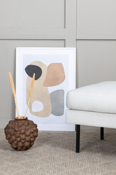 Zoom Ottoman - hellbeige/Polyester - Ottomane / Poufs - ALVAHOME