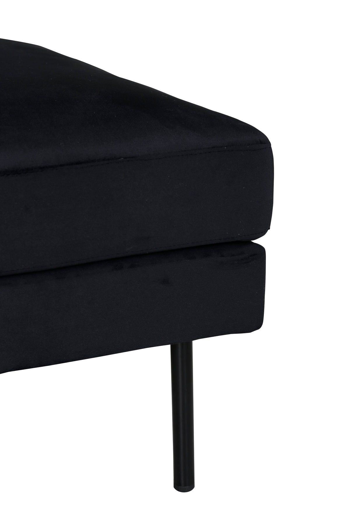 Zoom Ottoman - schwarz/Polyester - Samt - Ottomane / Poufs - ALVAHOME