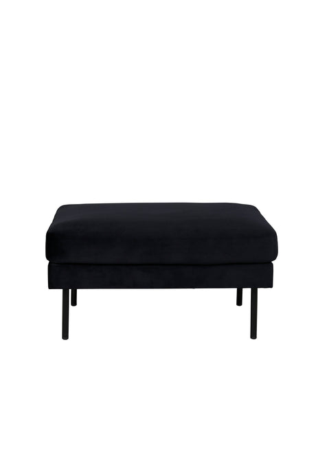 Zoom Ottoman - schwarz/Polyester - Samt - Ottomane / Poufs - ALVAHOME