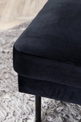 Zoom Ottoman - schwarz/Polyester - Samt - Ottomane / Poufs - ALVAHOME