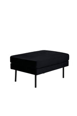 Zoom Ottoman - schwarz/Polyester - Samt - Ottomane / Poufs - ALVAHOME