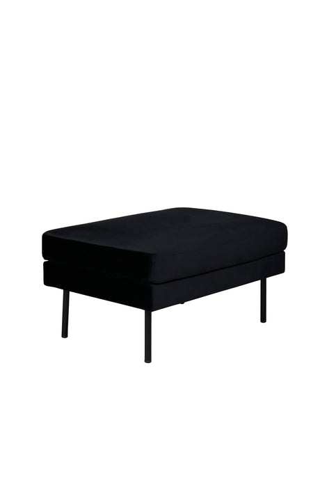 Zoom Ottoman - schwarz/Polyester - Samt - Ottomane / Poufs - ALVAHOME