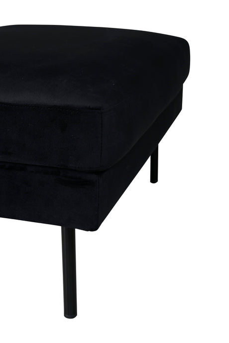 Zoom Ottoman - schwarz/Polyester - Samt - Ottomane / Poufs - ALVAHOME